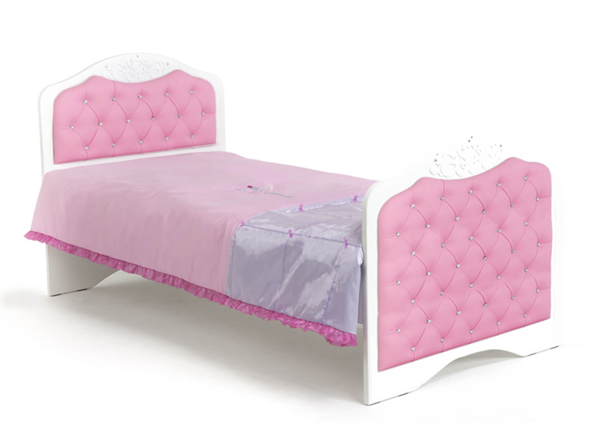Детская кровать розовая от 3 лет