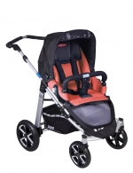 Коляска 2 в 1 Patron Fenix 4C-S (серебряная рама) — gento salmon 649