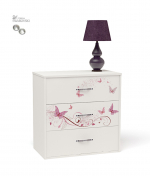 Комод ABC-KING ФЕЯ — белый со стразами Сваровски