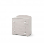 Тумба Erbesi Dudu 3 ящика — Серый отбелённый