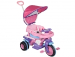 Трехколесный велосипед Pilsan "Maxi" с родительской ручкой — розово-фиолетово-голубой