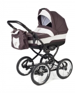 Коляска для новорожденных Esspero Classic (шасси Black) — Brown Lux