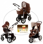 Коляска 3 в 1 Hauck Viper Trioset — pooh doodle brown