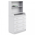 Пеленальный комод Атон КР 80 К/4 ЛДСП, с полкой — Белый