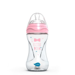 Антиколиковая бутылочка Nuvita 6033 Glass Collection 240мл, стекло — розовый