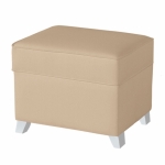Пуфик с ящиком Micuna Foot Rest White — Beige Leatherette