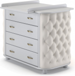 Детский пеленальный комод Gandylyan "Тиффани" — белая ночь (стразы)