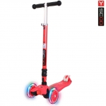 Самокат Y-SCOO 35 MAXI FIX Shine со светящимися колесами — red