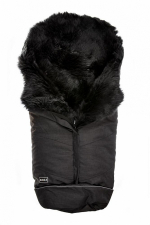 Зимний конверт BOZZ с длинным ворсом — 20-2015-29 Черный меланж/Серый