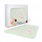 Комплект постельного белья в коляску Esspero Lui 5 предметов — Мишка на луне Ментол