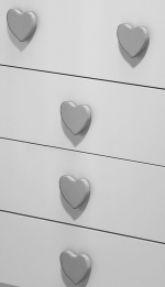 Комплекты из 5 ручек Baby Italia — сердечки Серебристый (Argento)