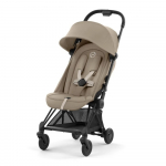 Прогулочная коляска Cybex Coya — Matt Black Cozy Beige + дождевик + бампер