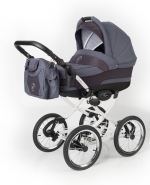 Коляска для новорожденных Esspero Classic (шасси White) — Dark Grey