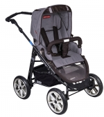 Коляска 2 в 1 Patron Fenix 4XC-B (черная рама) — tweed smoke grey 662