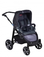 Прогулочная коляска Patron Fenix 4C-S (серебряная рама)  — gento smoke grey 605