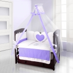 Балдахин на детскую кроватку Beatrice Bambini Bianco Neve — Puntini Viola