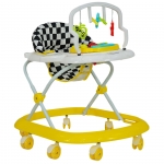 Ходунки Farfello арт.368 — жёлтый, принт шашечки