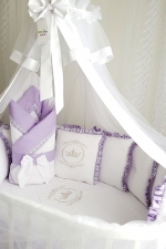 Комплект постельного белья Eco Line Amanda (круглая кроватка) — Сирень