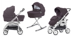 Коляска 2 в 1 Inglesina Trilogy System — Maroon Glace/City White