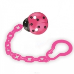 Клипса-держатель для пустышек Canpol "Божья коровка" арт. 10/873 — розовый