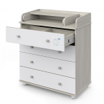 Комод АТОН Орион 804 (Oliver) ЛДСП с шариковыми направляющими — Шимо светлый-белый