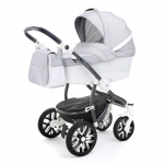 Коляска для новорожденных Esspero Grand Discovery (шасси Graphite White) — Grey Diamond