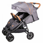 Коляска для двойни и погодок Coletto Enzo Twin — dark grey
