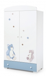 Шкаф двустворчатый Erbesi Lilo Gio — белый-голубой