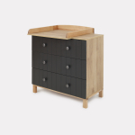 Комод RANT BAMBOO 3 ящ — 84см Moon Grey