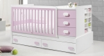 Детская кроватка-трансформер Trama Branco Mate/Malva серия Combi XL —  1