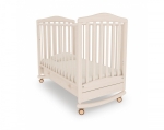 Кроватка Gandylyan (Гандылян) Симоник (колёса и качалка) — Выбеленный бук