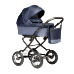 Коляска 2 в 1 Indigo BARBARA Classic — синий