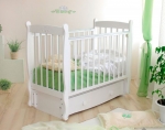 Детская кроватка Красная звезда (Можга) Елисей С 717 (маятник) — . Белый. Птенчики