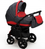Коляска 3 в 1 Aneco Venezia (Ткань-Кожа) —  TS-1