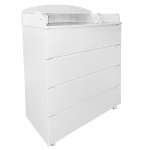 Комод Indigo Style 800/4 с узким пеленальным столиком, МДФ — Белый-белый