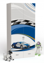 Шкаф 2х дверный ABC-KING LA-MAN — синий