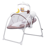 Электрокачели Indigo STAR (0-9 кг), с адаптером, п/у, 12 мел.,5 скоростей,москитка — Коричневый