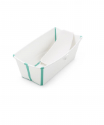 Ванночка с горкой Stokke Flexi Bath Bundle, Tub with Newborn Support — White Aqua