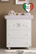 Пеленальный комод Erbesi Lucky — Белый/Песочный