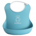 Нагрудник мягкий пластиковый для кормления ребенка BabyBjorn — бирюзовый
