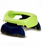 Дорожный складной горшок Potette Plus + 3 одноразовых пакета — зеленый/голубой