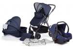 Коляска 3 в 1 KinderKraft Movo — navy