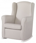 Кресло-качалка Micuna Wing/Nanny — White/Stripes Beige