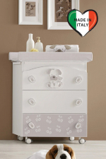 Пеленальный комод Erbesi Jack  — Белый/Песочный