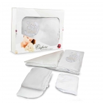 Дополнительный комплект постельного белья в коляску Esspero Lui 2 предмета — Мишки на луне Белый