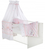 Комплект белья из 4-х предметов Schardt Birdy — белый/розовый