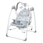 Электрокачели Indigo FRESH (0-15 кг), с адаптером, п/у, 12 мел., 5 скоростей — Голубой