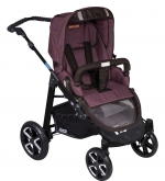 Прогулочная коляска Patron Fenix 4C-B (черная рама)  — tweed bordeaux 664