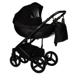 Коляска 2 в 1 Indigo TOUR ECO  — черная кожа+черный