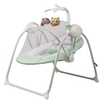 Электрокачели Indigo STAR (0-9 кг), с адаптером, п/у, 12 мел.,5 скоростей,москитка — Мятный